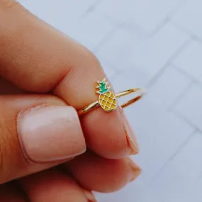 Enamel Pineapple Ring