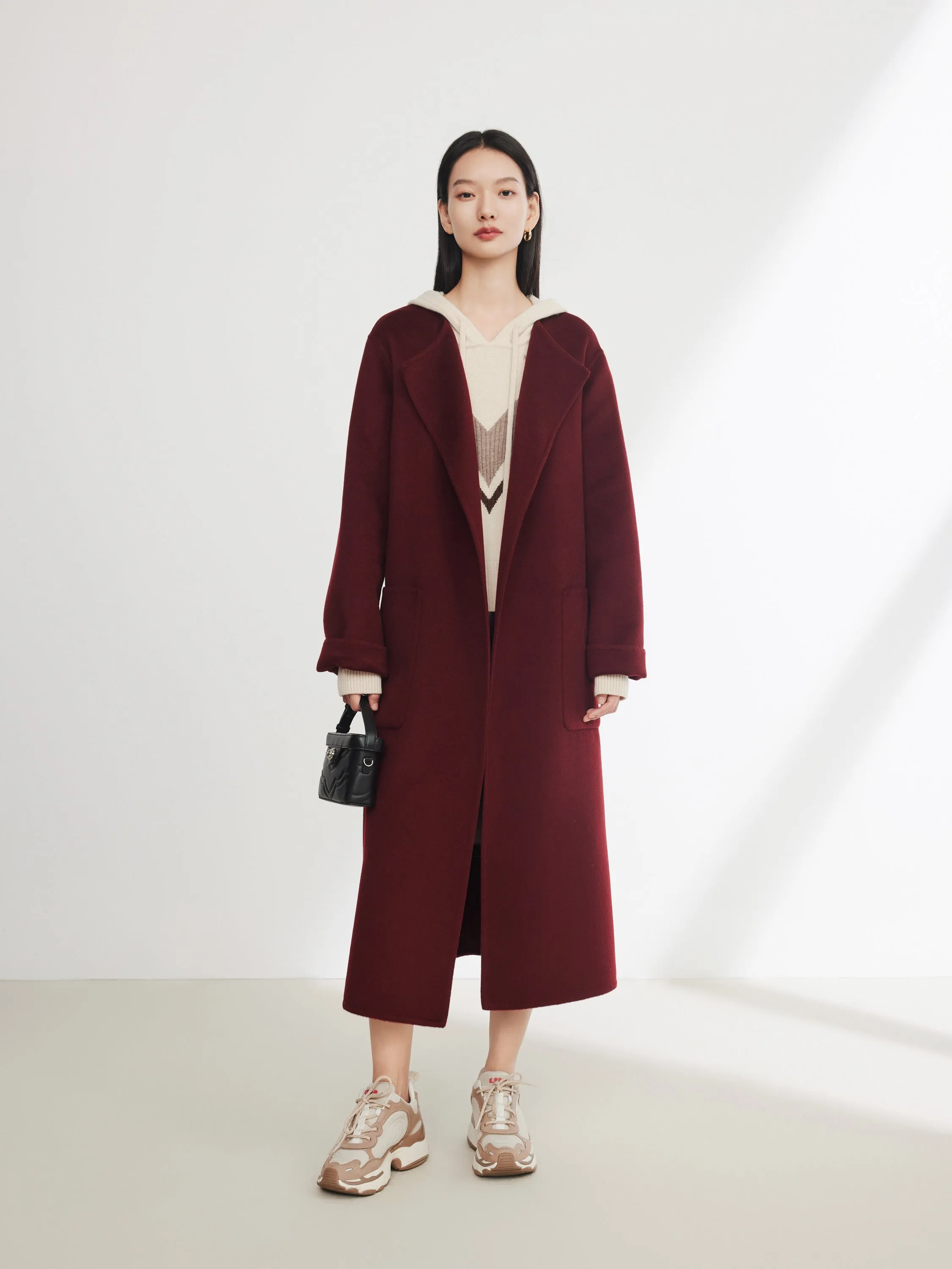 EP YAYING Pure Cashmere Coat