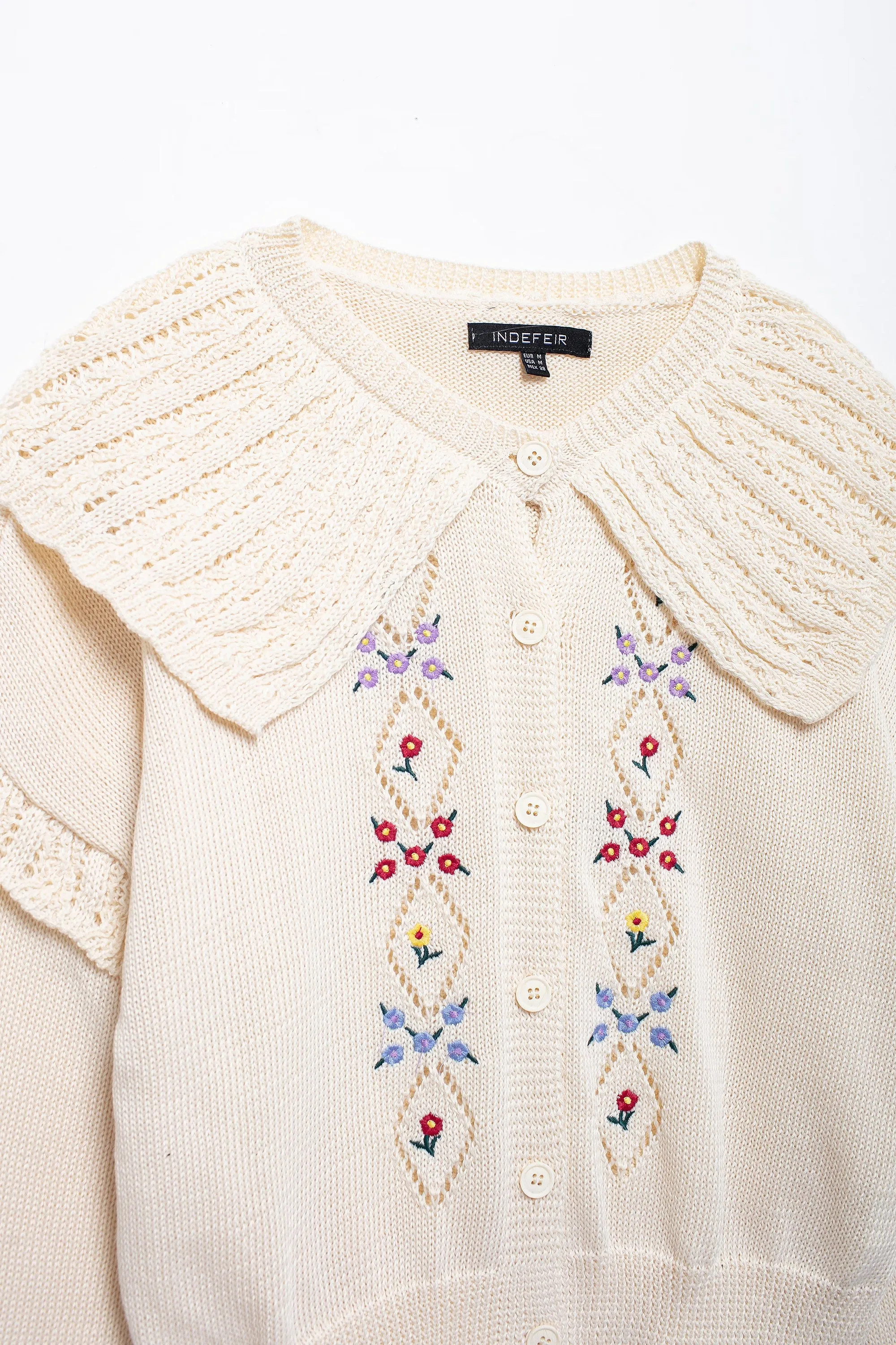 Evelyn Embroidered Knit Cardigan