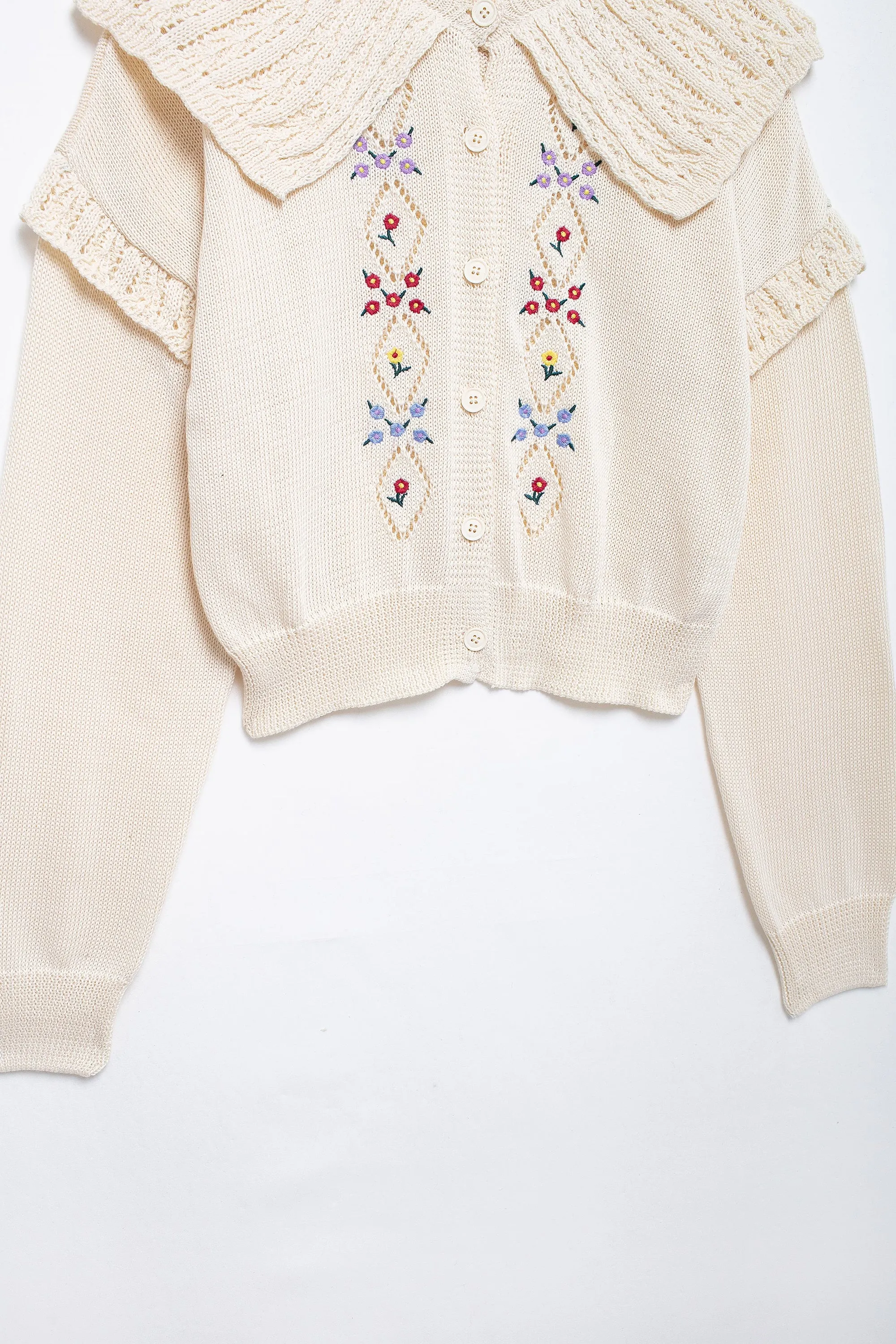 Evelyn Embroidered Knit Cardigan