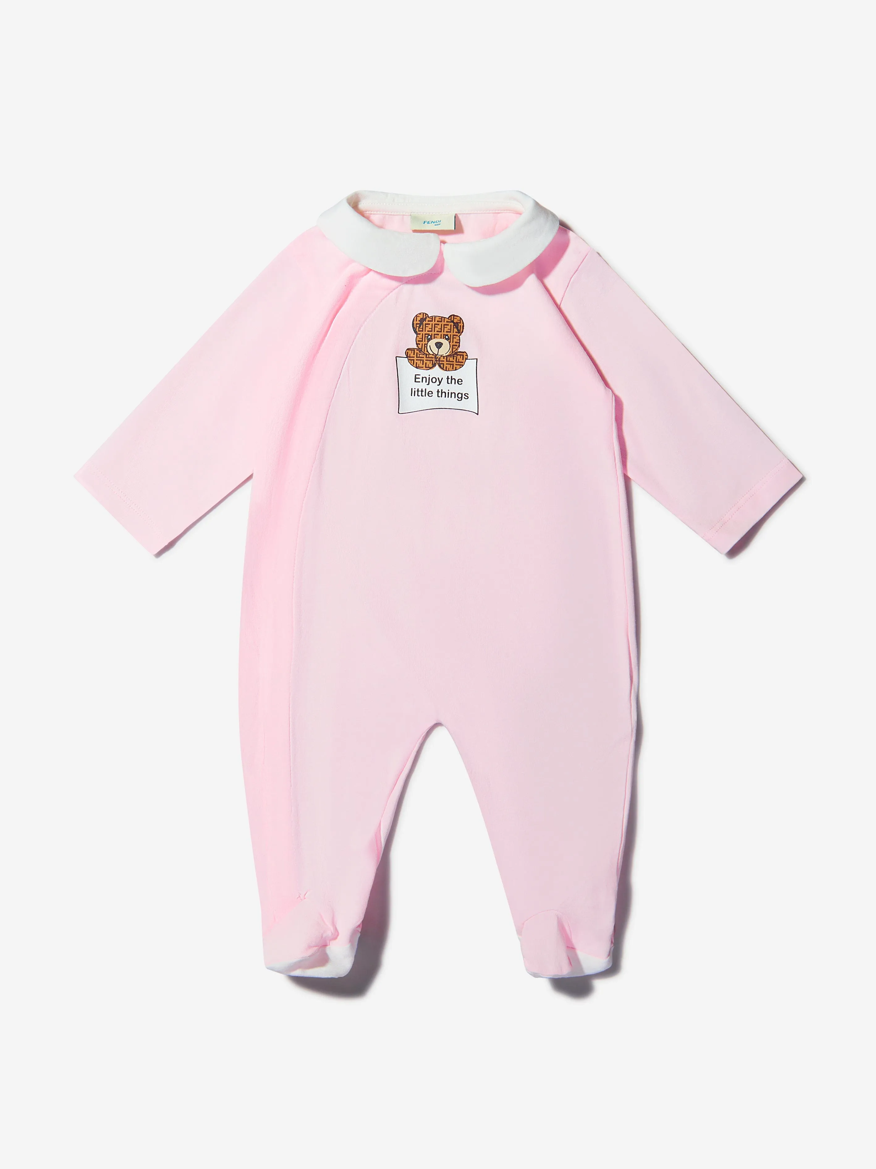 Fendi Baby Girls Cotton Teddy Bear Babygrow Gift Set