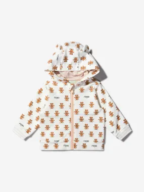 Fendi Baby Unisex Cotton Teddy Bear Zip Up Top