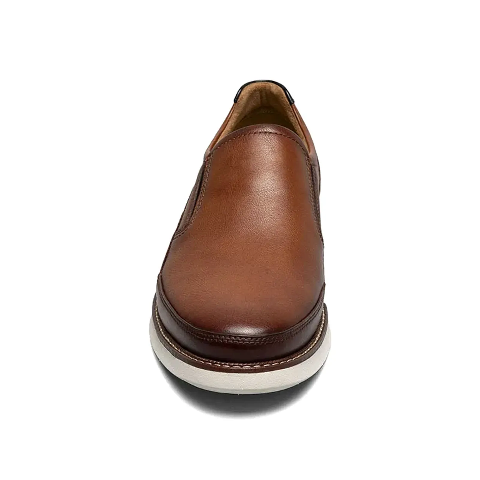 Florsheim Launch Moc Toe Slip On (Men) - Cognac/Navy Smooths/White Sole