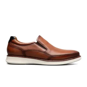 Florsheim Launch Moc Toe Slip On (Men) - Cognac/Navy Smooths/White Sole