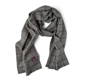 Fox Brothers Mid-Grey Windowpane Scarf