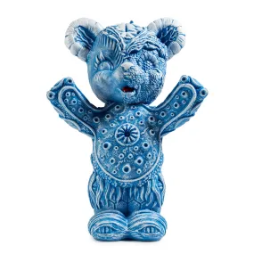 Free Hugs Bear Art Figure  - Blue Edition