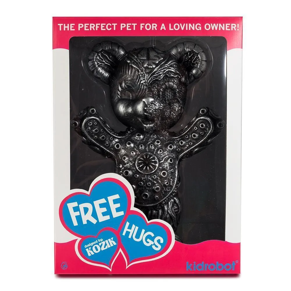 Free Hugs Bear Art Figure - Kidrobot.com Exclusive Silver Edition