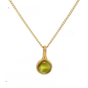 Green Sheen Pendant Gold Necklace jltn1143