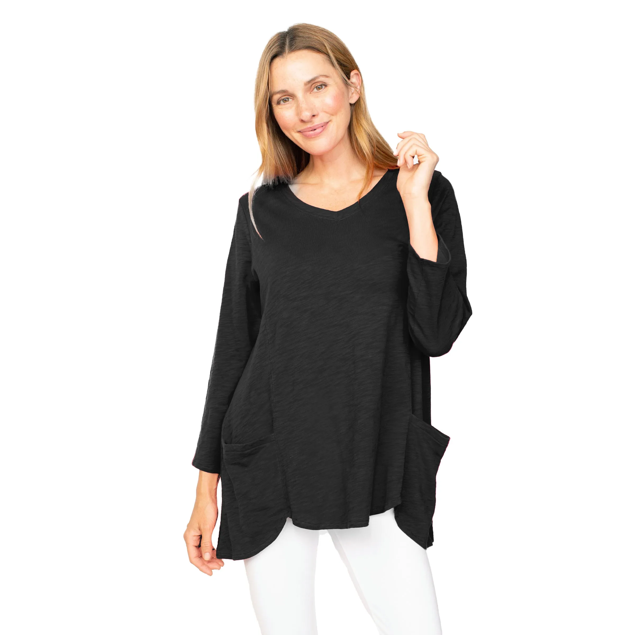 Habitat Peruvian Cotton Pebble V-Neck Tunic- 27637