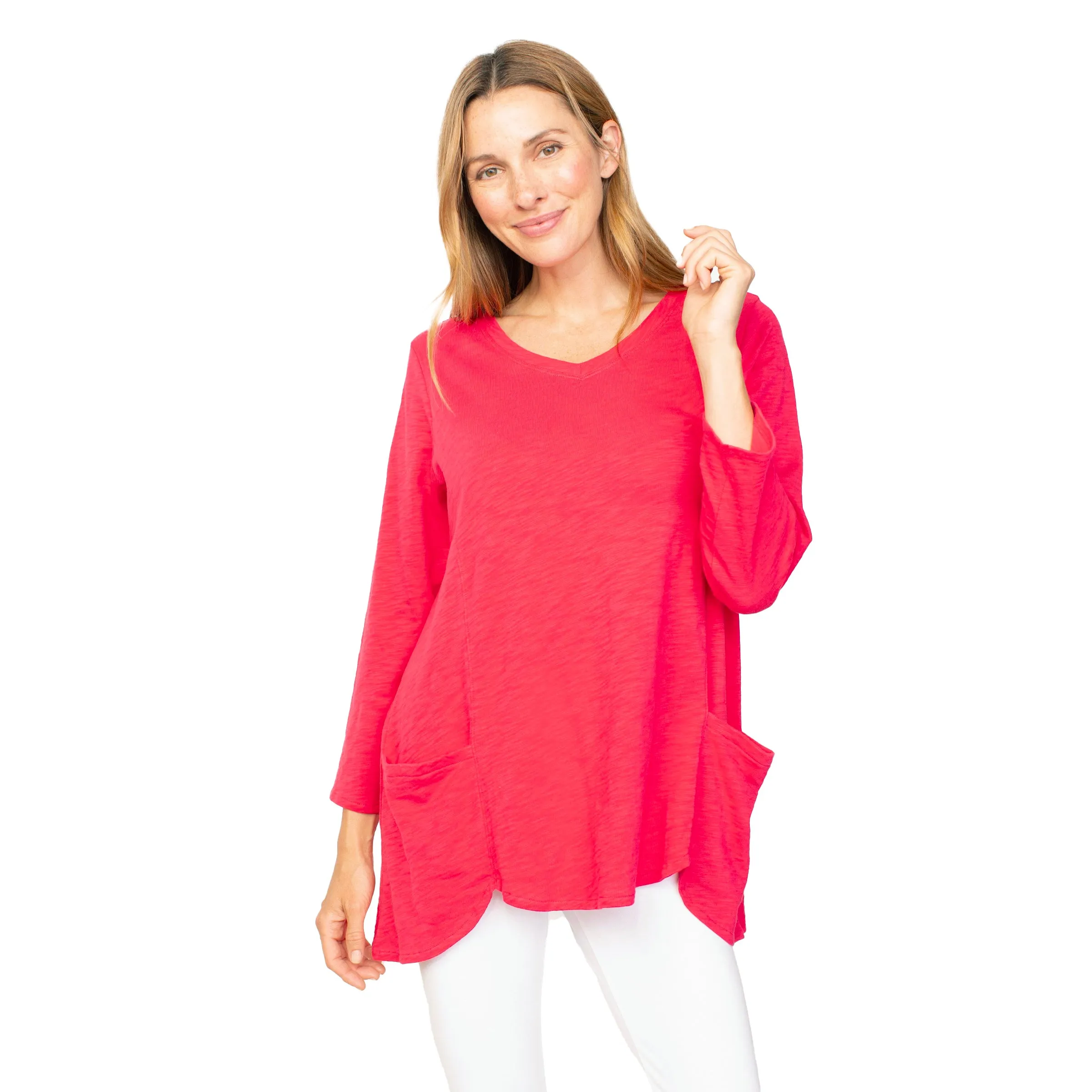 Habitat Peruvian Cotton Pebble V-Neck Tunic- 27637