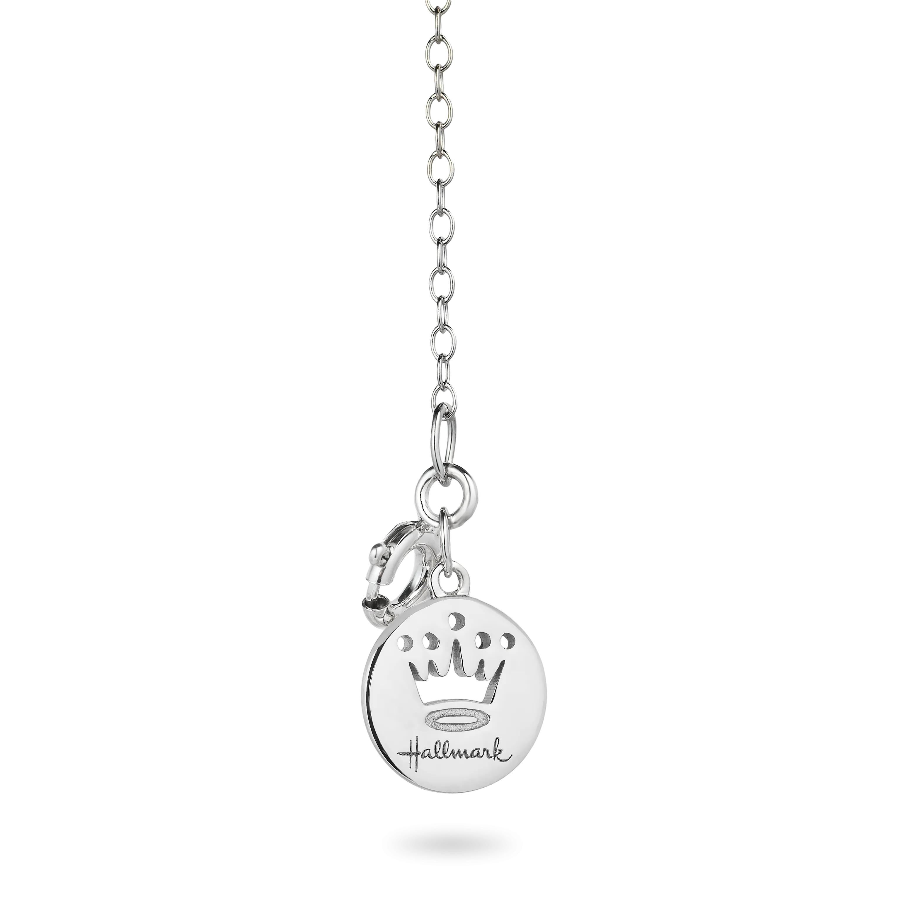 Hallmark Fine Jewelry Bye-Bye Teddy Bear Pendant in Sterling Silver with 1/20 Cttw Diamonds