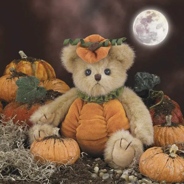 Halloween Thanksgiving Plush Stuffed Teddy Bear Izzy A. Pumpkin