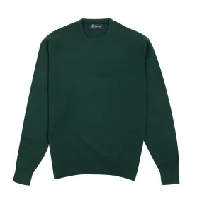 Holly Green Tiree 4ply Crew Neck Cashmere Sweater