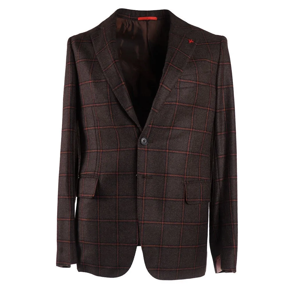 Isaia Windowpane Check Cashmere Sport Coat