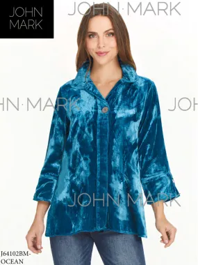 John Mark Velvet Tunic - Ocean