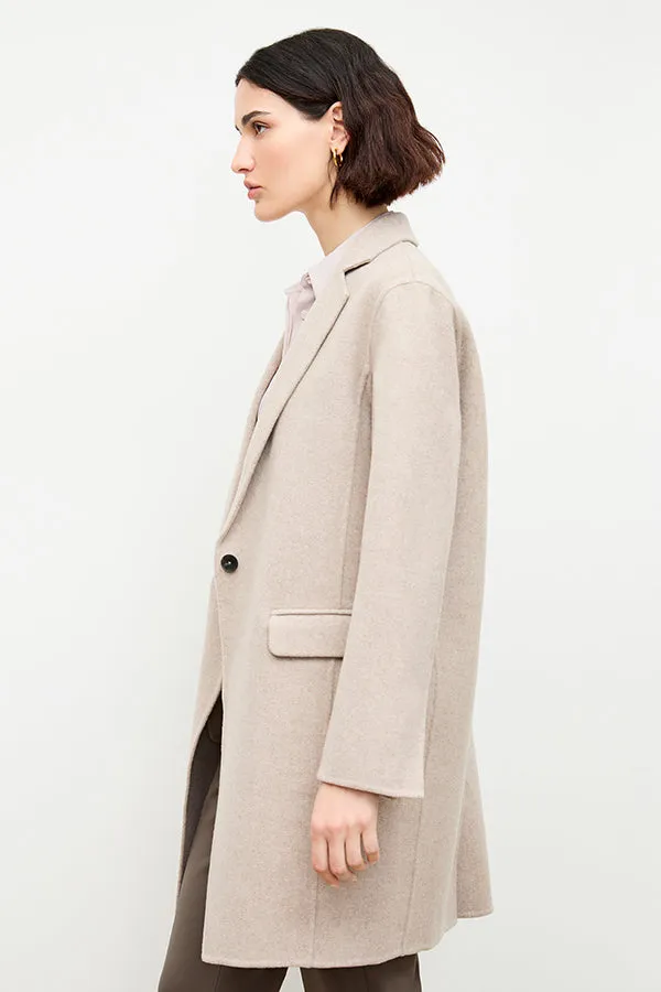 Kasha Coat - Double-Face Wool Cashmere :: Stone Melange