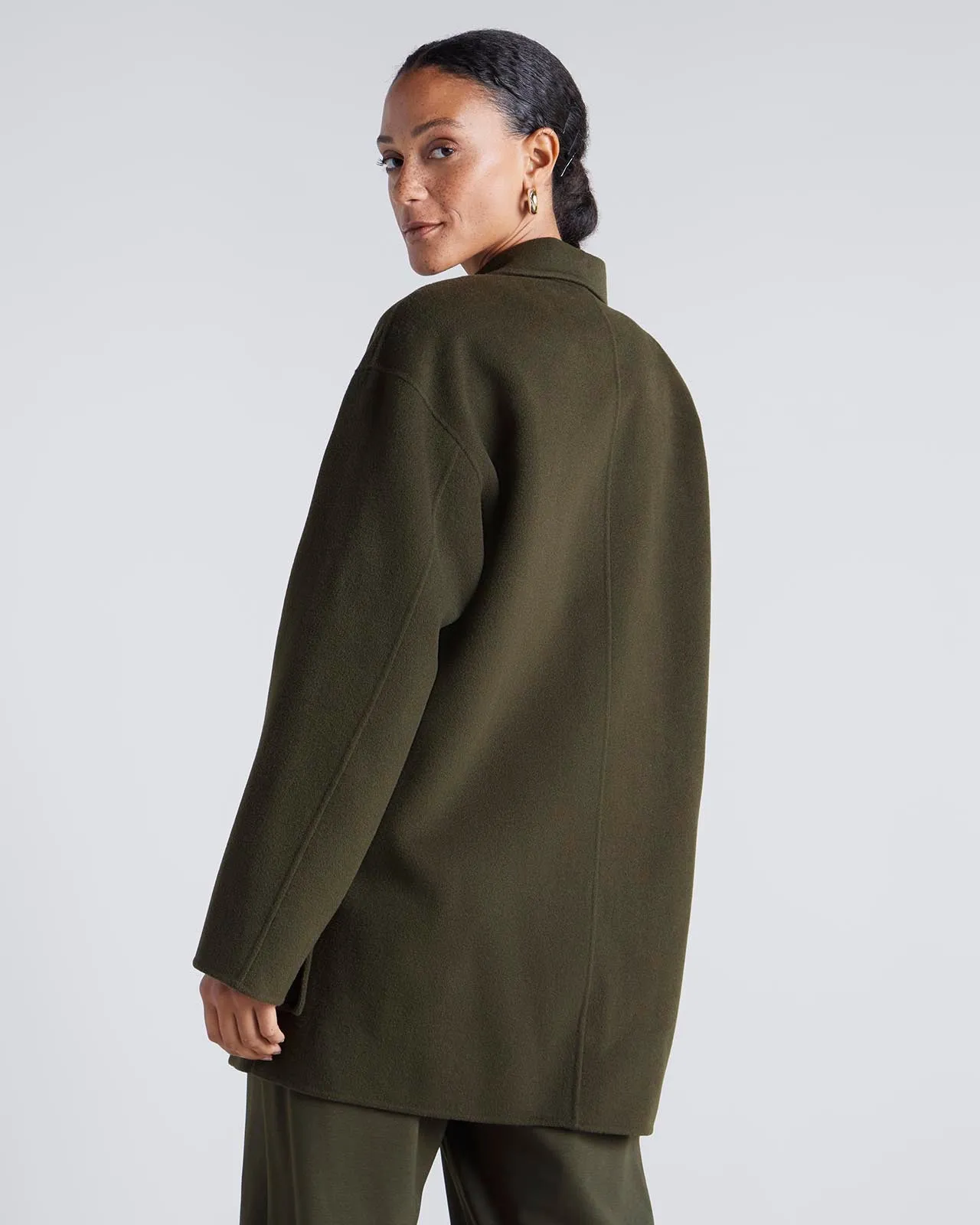 Kate Young x Splendid Wool-Cashmere Double Breasted Coat