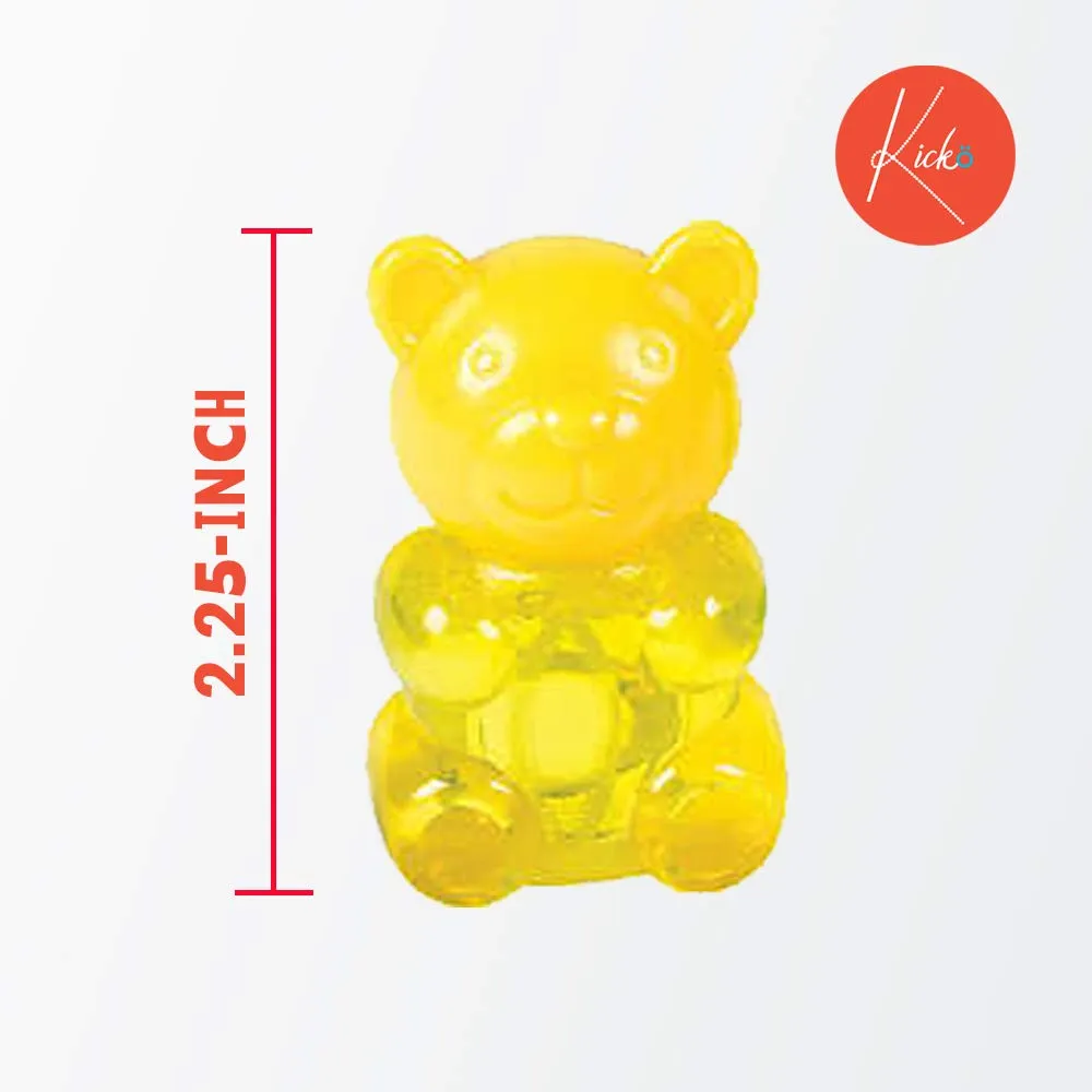 Kicko Blow Mold Bear Toy- 144 Pieces of Mini Plastic Teddy Bears- Assorted Neon Bear