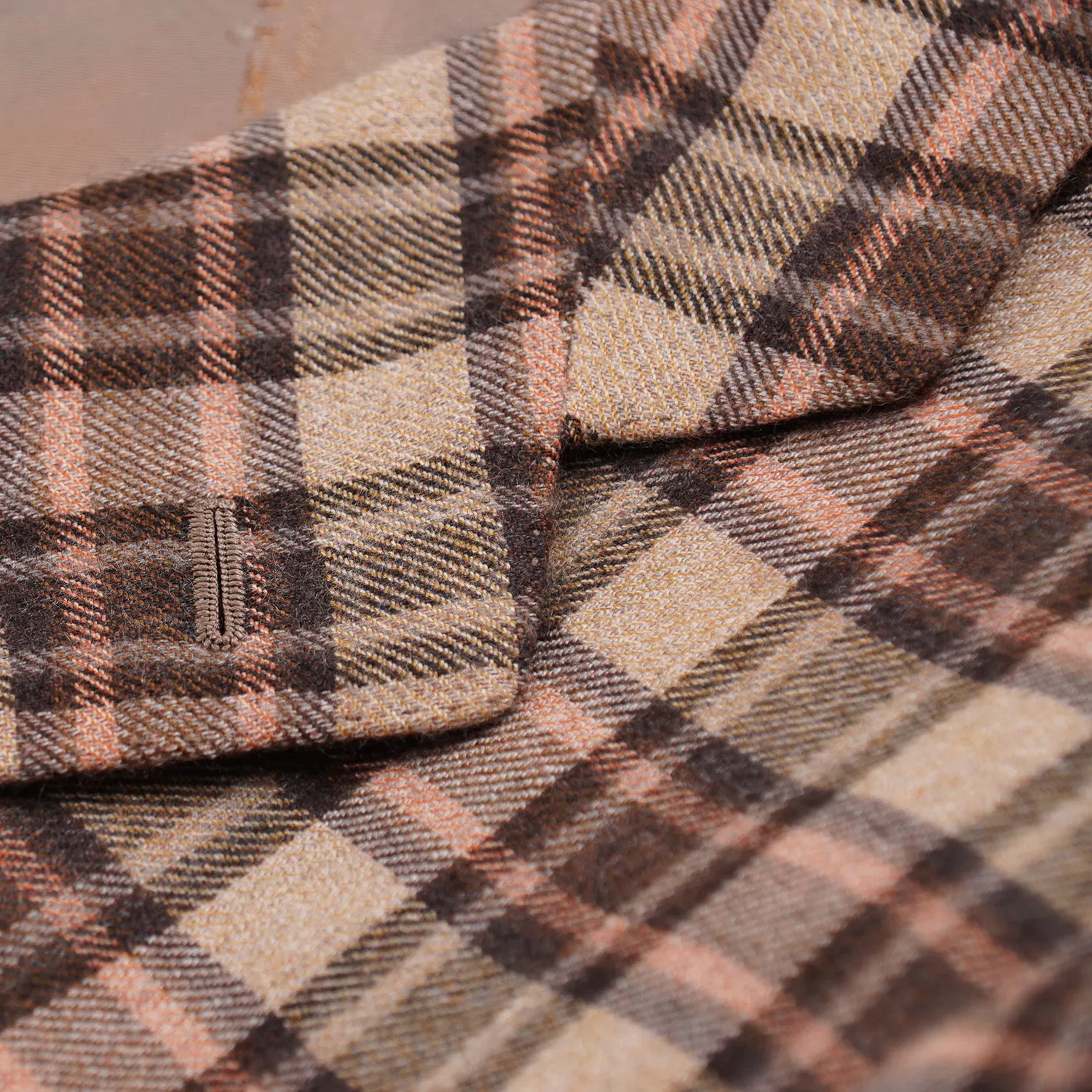 Kiton Layered Check Soft Cashmere Sport Coat