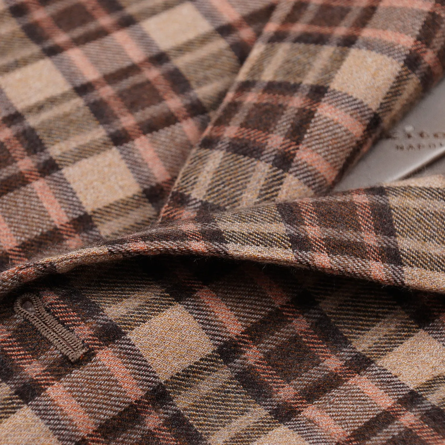 Kiton Layered Check Soft Cashmere Sport Coat