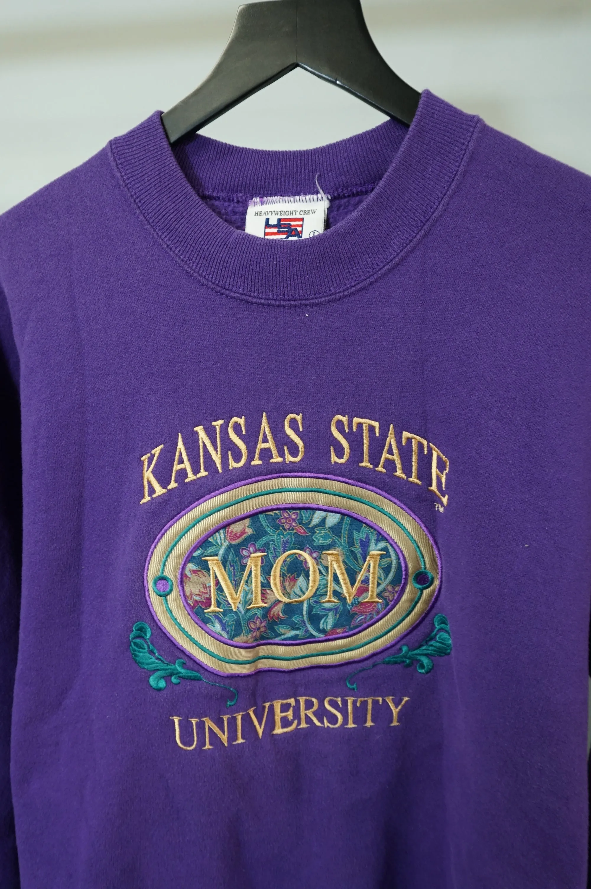 (L) Vtg Kansas State University Mom Crewneck