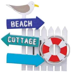 LASER CUT WOOD MAGNET - BEACH SIGNS - LEWES