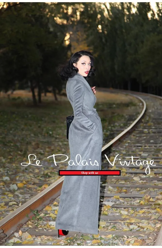 Le Palais Vintage limited edition retro cashmere long jacket coat- Cioq