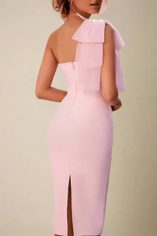 Lesley Bandage Dress - Dusty Pink