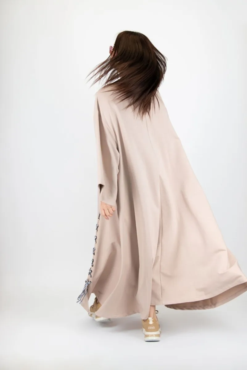 Long Beige Dress with pocket SAVINA