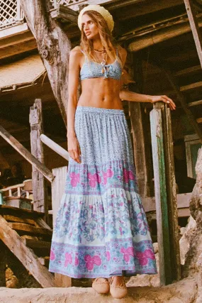 Love Jetty Maxi Skirt in Blue Nirvana