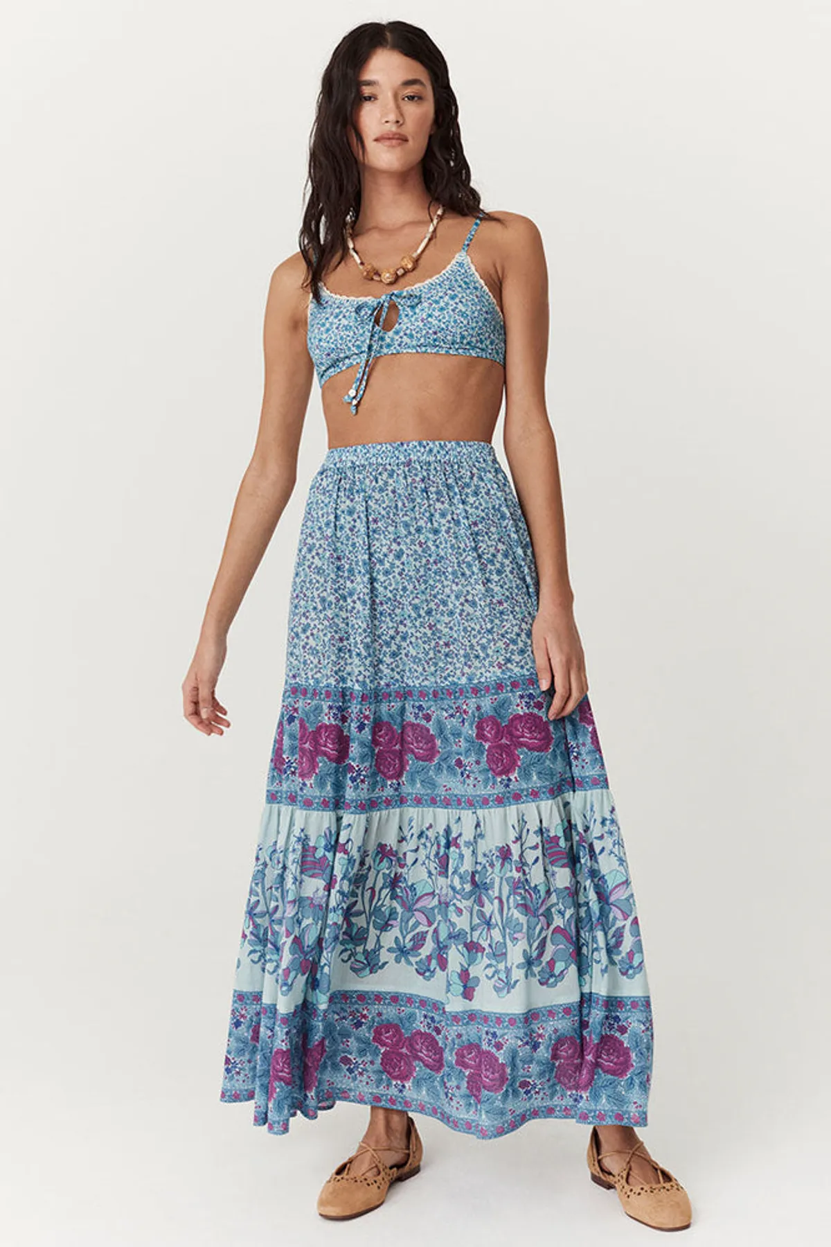 Love Jetty Maxi Skirt in Blue Nirvana