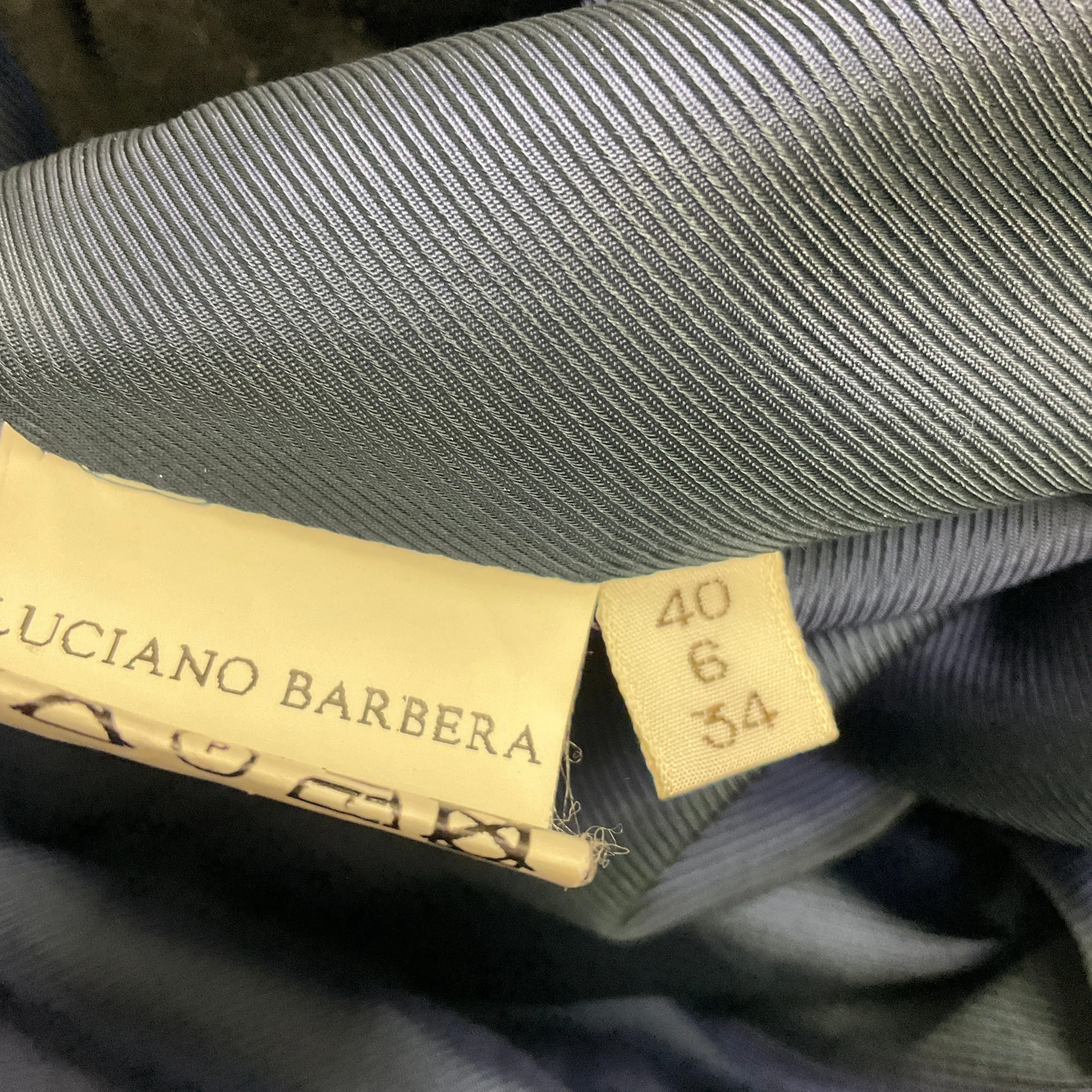 Luciano Barbera Black Double Breasted Cashmere Coat