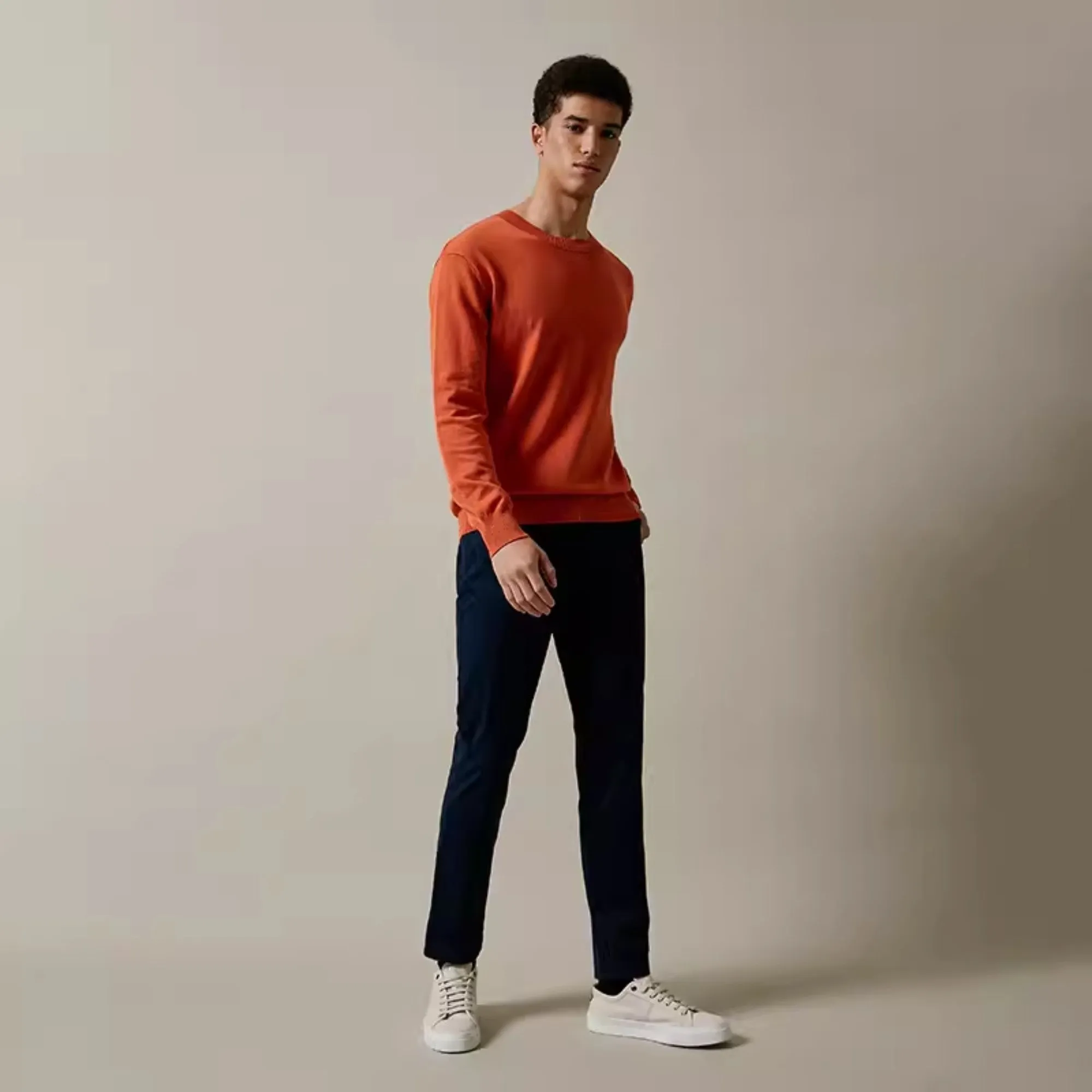 Men Mmk-Surfi- Long Sleeve Sweater - Orange