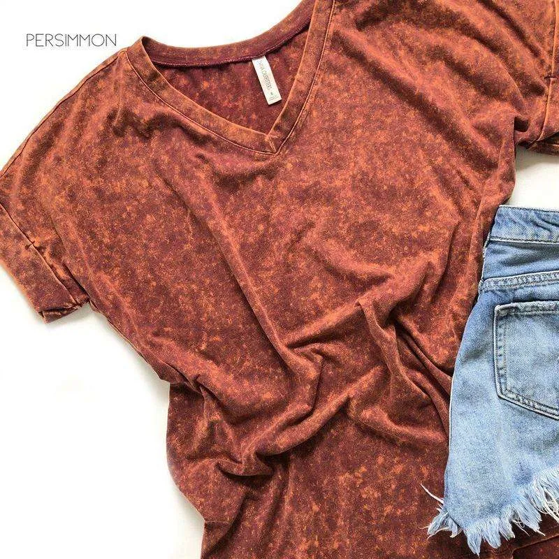 Mineral Wash Side Slit Tee | S-3XL