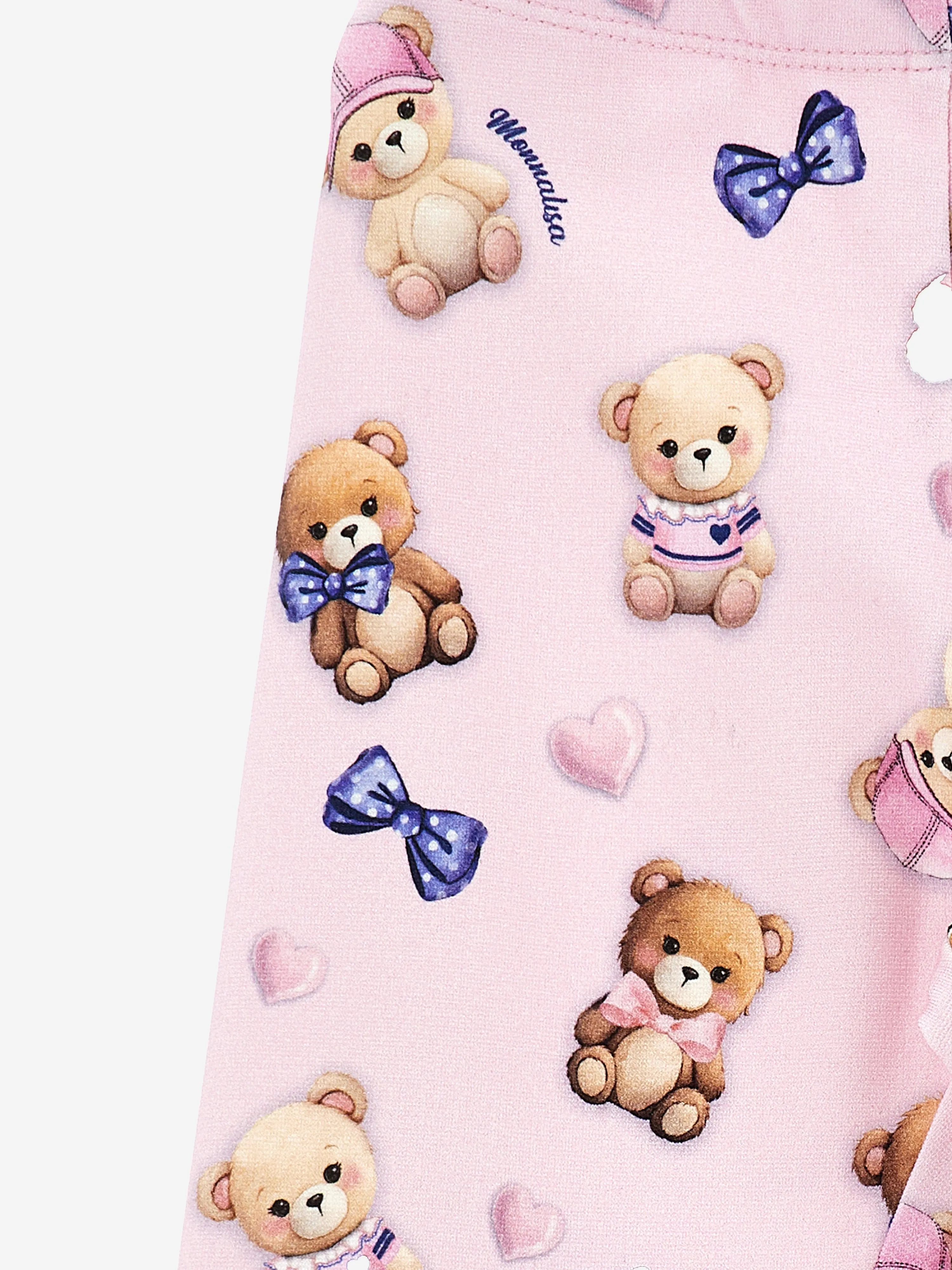 Monnalisa Baby Girls Teddy Bear Leggings in Pink