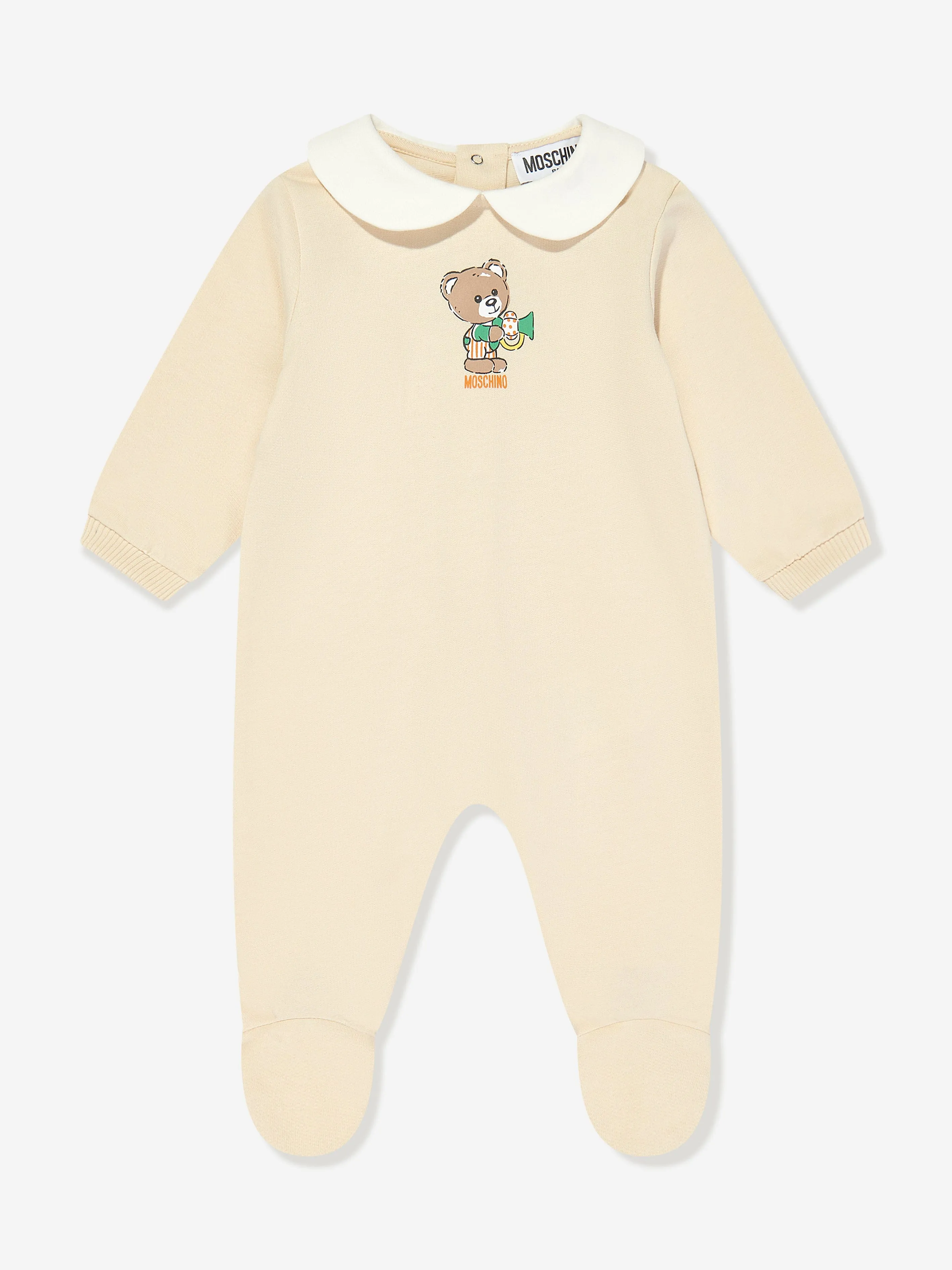 Moschino Baby Bear 2 Pack Babygrow Gift Set in Ivory