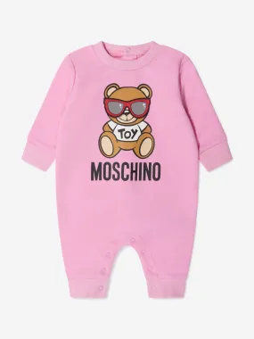 Moschino Baby Girls Cotton Teddy Toy Babysuit In A Gift Box