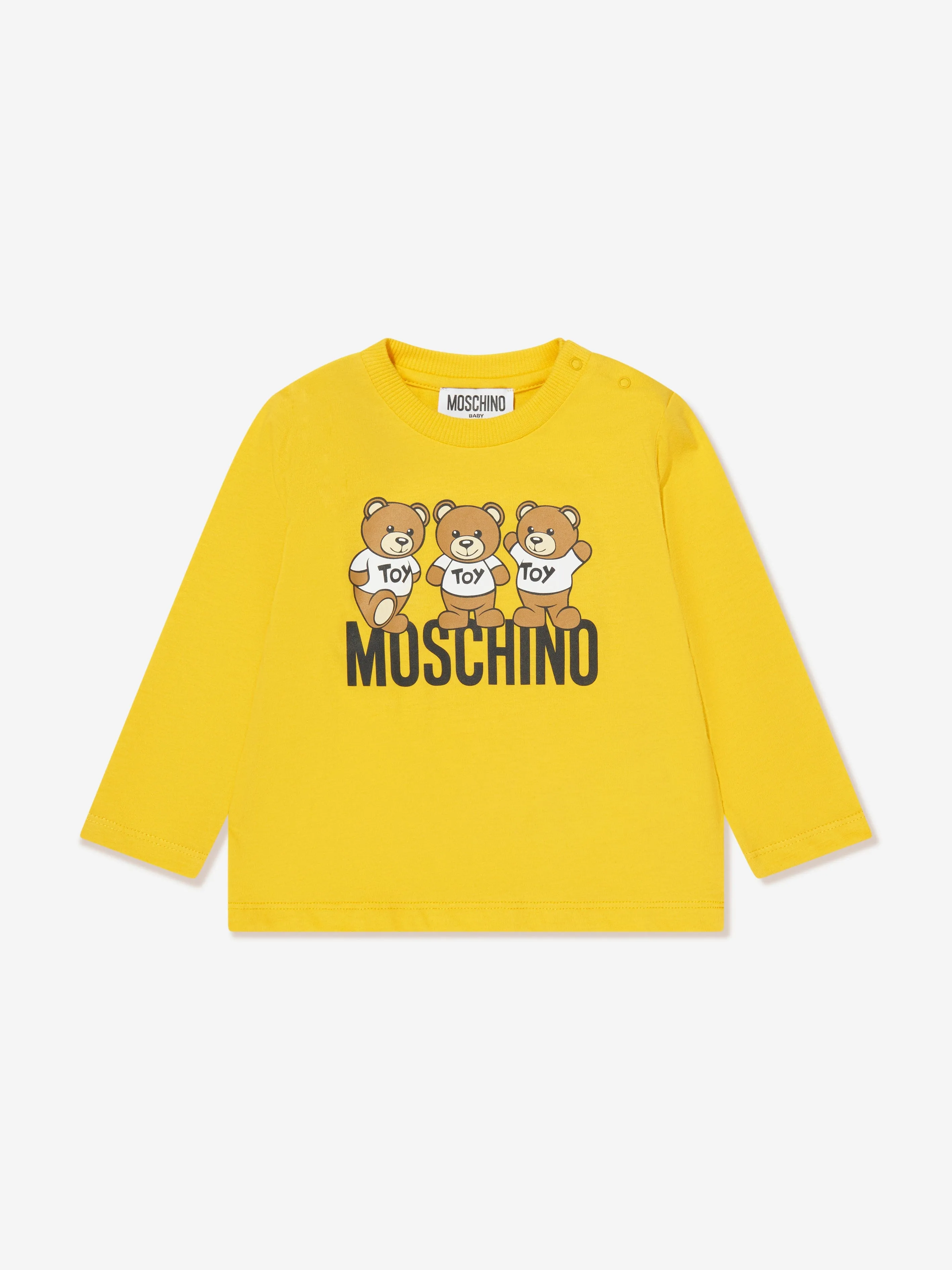 Moschino Baby Long Sleeve T-Shirt in Yellow