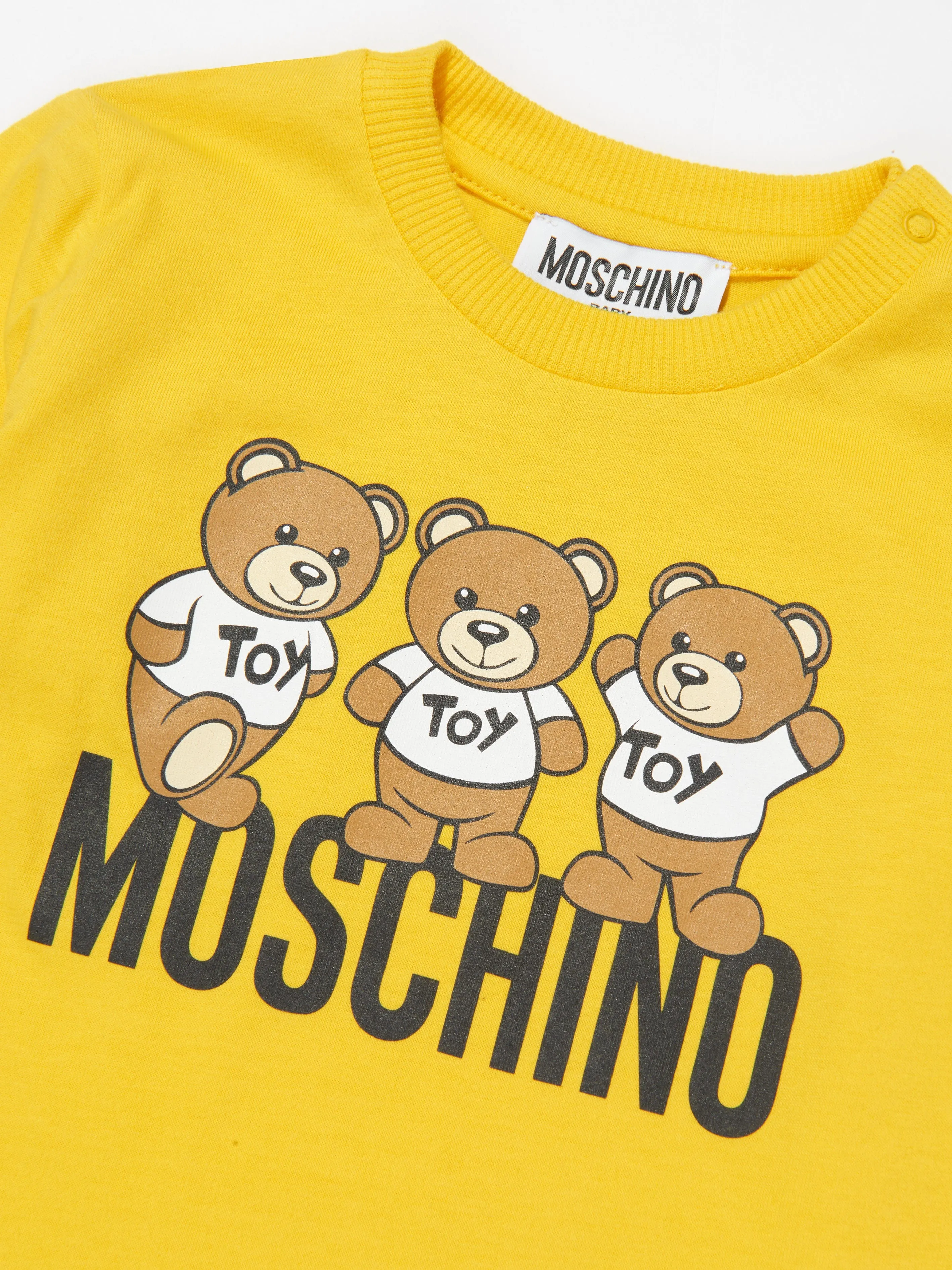 Moschino Baby Long Sleeve T-Shirt in Yellow