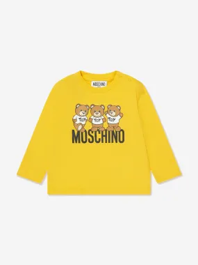 Moschino Baby Long Sleeve T-Shirt in Yellow