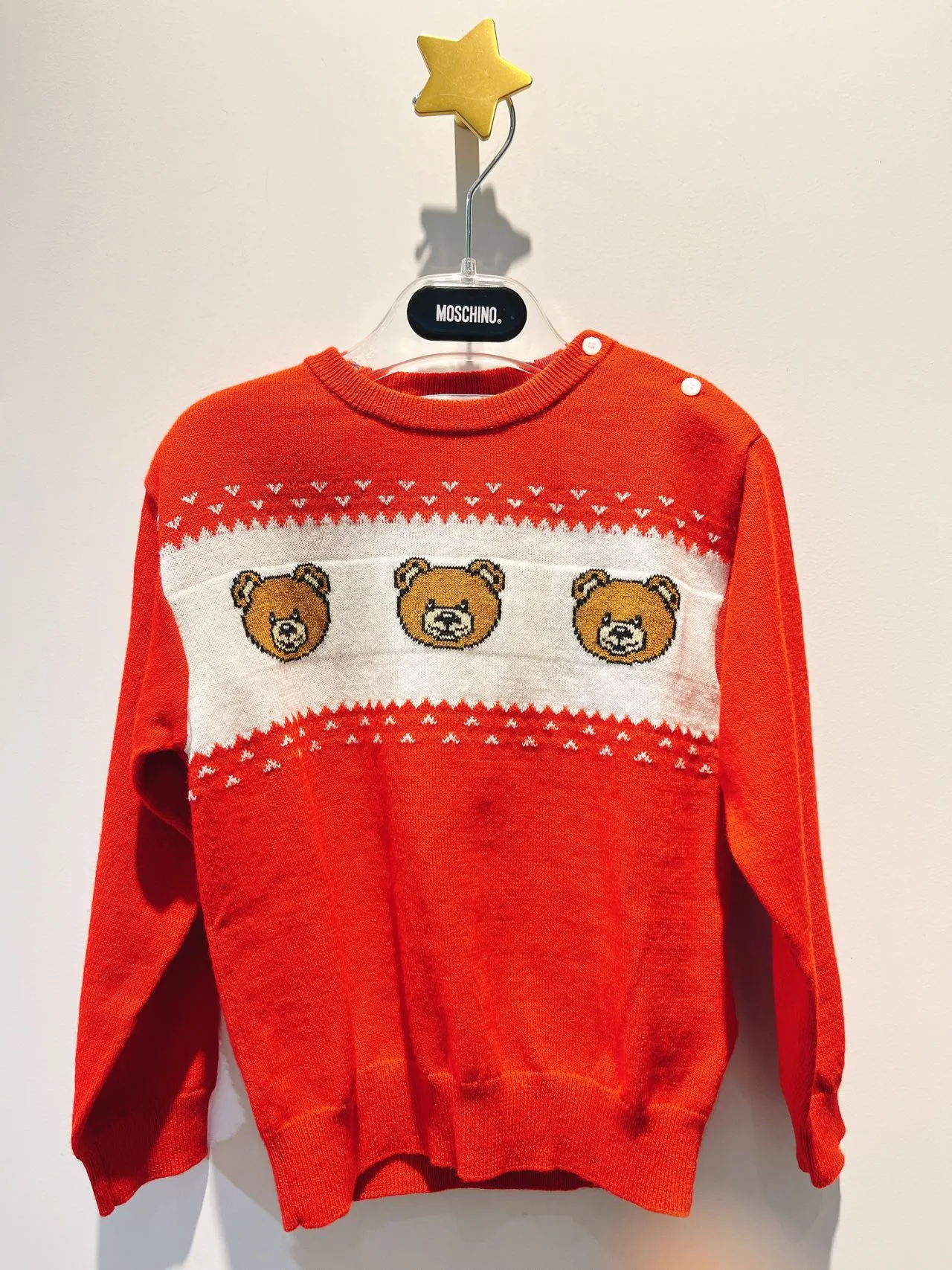 Moschino Baby Sweater With Bear Print