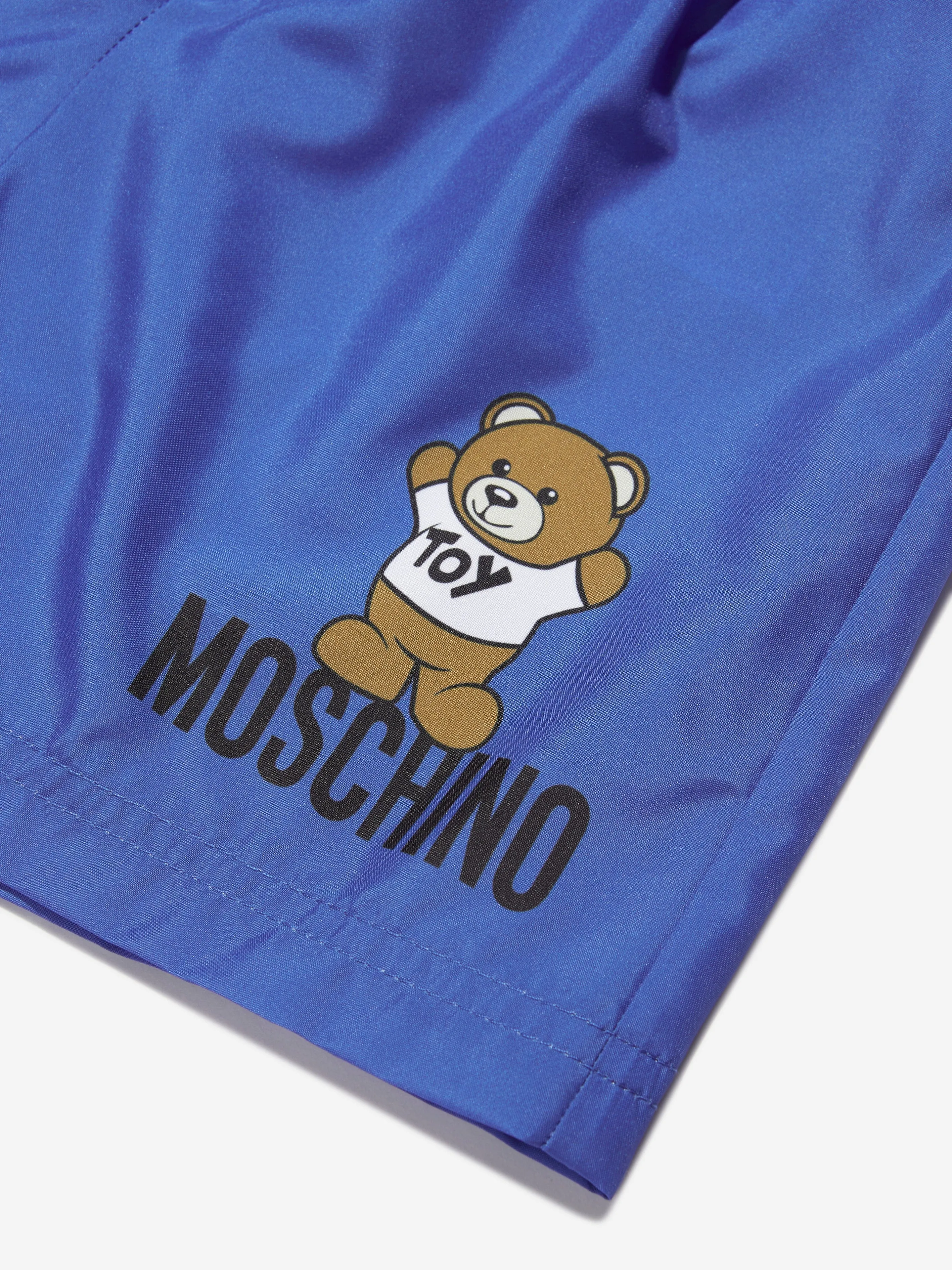 Moschino Boys Teddy Logo Swim Shorts in Blue