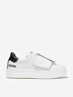 Moschino Unisex Leather Teddy Bear Strap Trainers