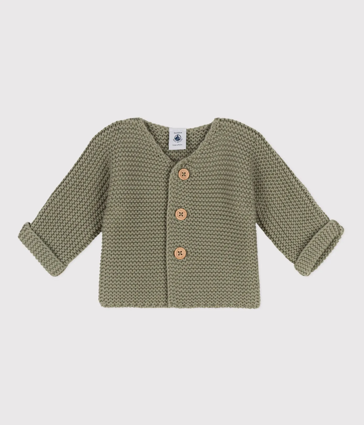 Moss Stitch Button Down Cardigan - Petit Bateau FW24