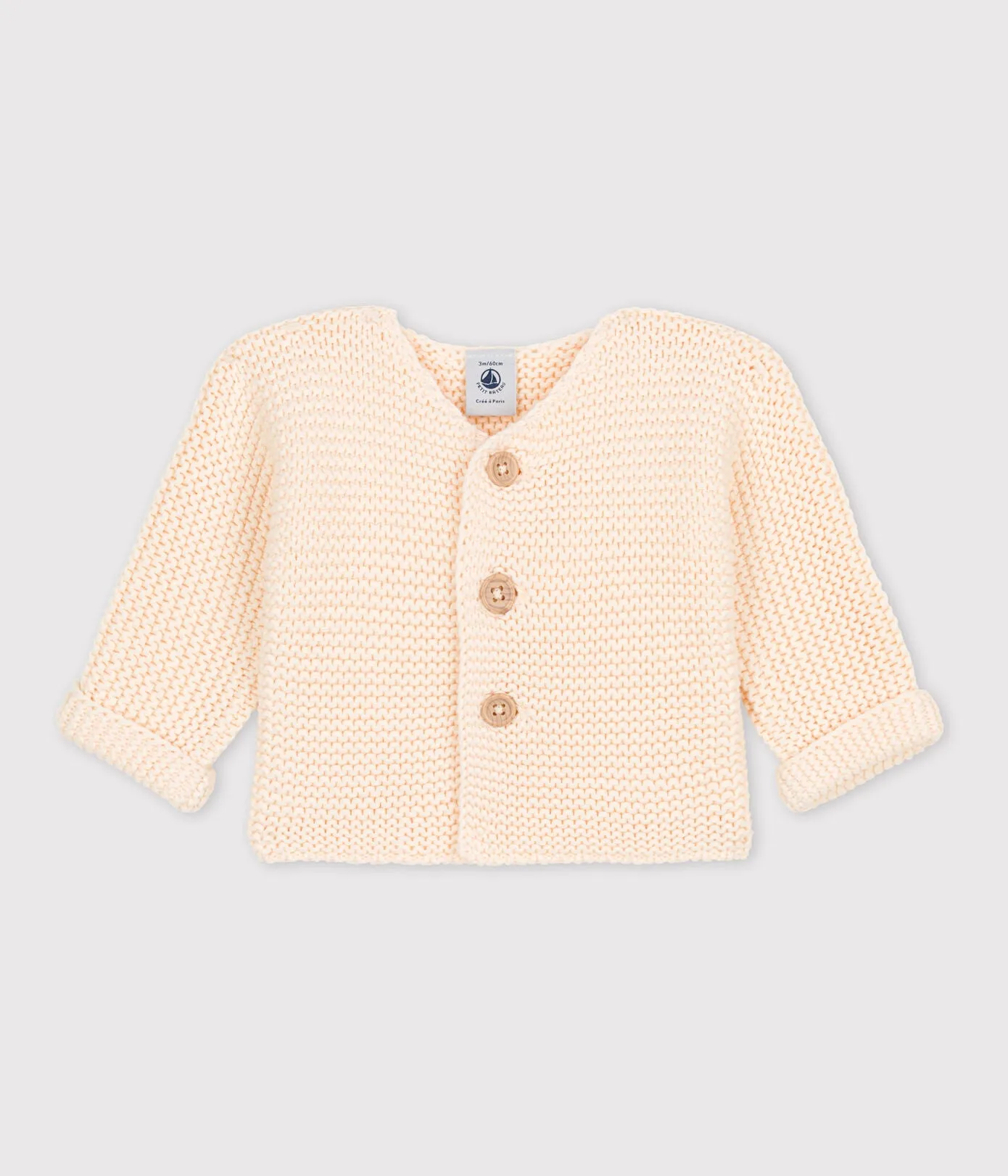 Moss Stitch Button Down Cardigan - Petit Bateau FW24