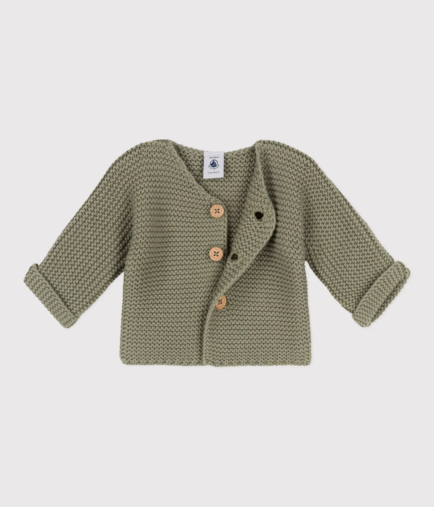 Moss Stitch Button Down Cardigan - Petit Bateau FW24