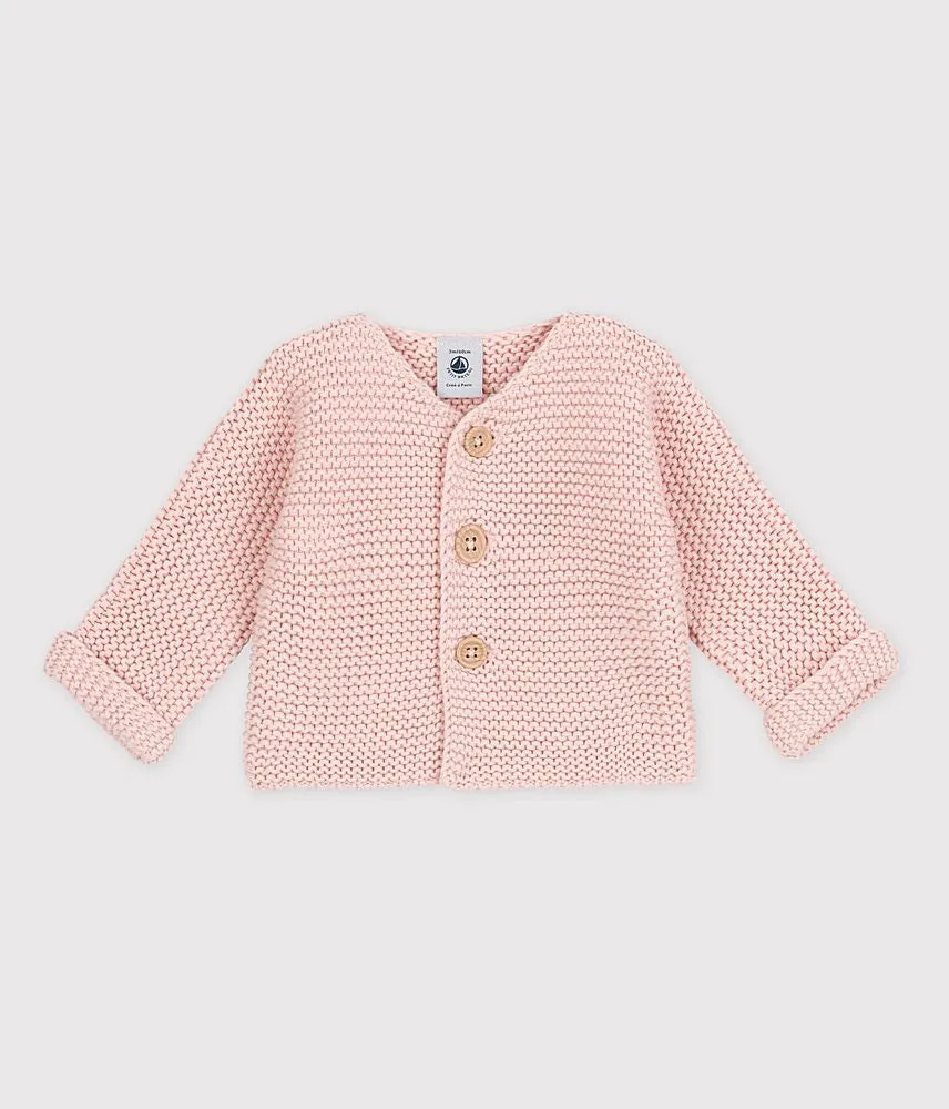 Moss Stitch Button Down Cardigan - Petit Bateau FW24