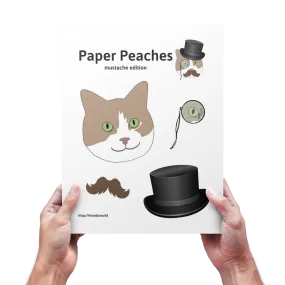 Mr. Peaches the Cat Paper Doll: Mustache Edition (FREE!)