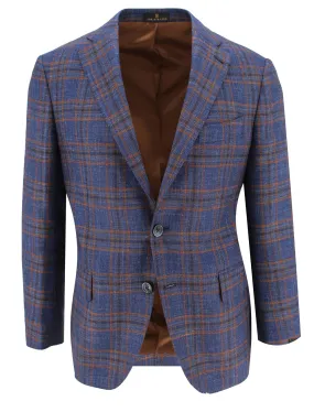 Navy with Rust Cashmere Sport Coat