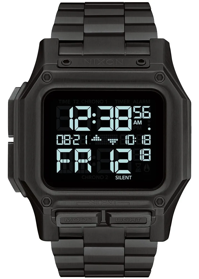 NIXON REGULUS SS ALL BLACK DIGITAL A1268 001-00